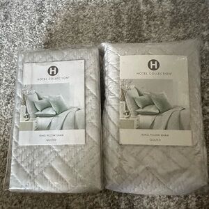Hotel Collection Layered Frame King & euro  Pillow Sham $240  Gray with Jade